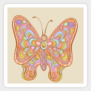 Rainbow vintage butterfly Magnet